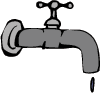 Faucet dripping clipart