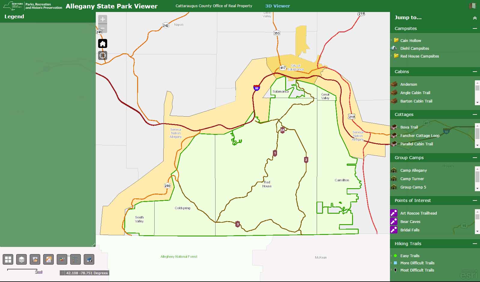 Allegany Satte Park GIS Viewer